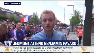 À Jeumont lambiance monte en attendant Benjamin Pavard [upl. by Atiuqihc]