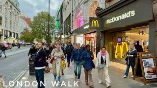 London Sunset Walk  Nov 2024  Oxford Street Regent Relaxing Walking tour in Central London [upl. by Mattheus]