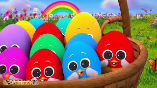 Colorful egg 🥚 🥚 🥚 🥚 🥚 🥚 🥚 🥚 🥚 fun nursery rhyme song for kids and toddlers to sing and dance along [upl. by Ahsemat]