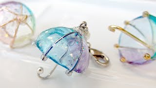 【UVレジン】100均材料で小さな雨傘のチャームを作りました！resin DIY [upl. by Frederique]