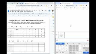 Balancing Equations with Desmos Matrix Calculator [upl. by Barina]