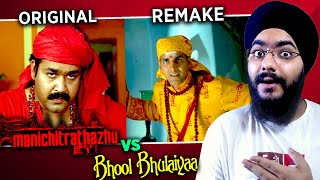 Which is Better Manichitrathazhu Original vs Bhool Bhulaiyaa Remake [upl. by Nnylatsirk433]