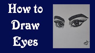 How to Draw Eyes  Step by Step  For Beginners  With Pencil polisettiartscrafts6101 [upl. by Heyes]