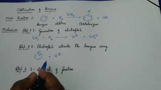 15 Chlorination of Benzene  Mechanism [upl. by Roanne37]