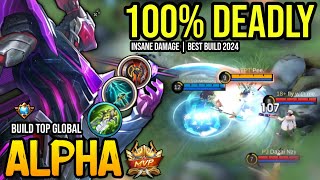 ALPHA BEST BUILD 2024  BUILD TOP GLOBAL ALPHA GAMEPLAY  MOBILE LEGENDS✓ [upl. by Rednasela]