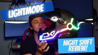 Lightmode Night Shift Review  Best App Controlled RGB Led TSG Helmet kit  Install  Demo [upl. by Bohun674]