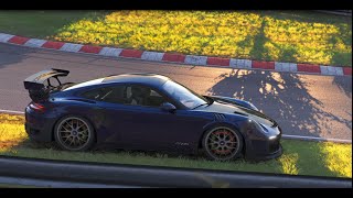 Porsche 911 GT2 RS Nurburgring Nordschleife Lap  full throttle  Assetto Corsa [upl. by Vocaay]