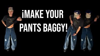 HOW TO FLARE THE INSEAM OF YOUR PANTSTHE UPCYCLE WAY [upl. by Aisilef]