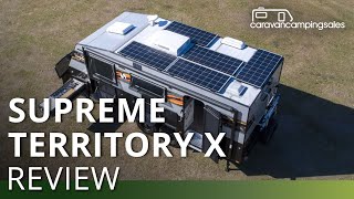 Supreme Territory X Caravan Review  Offgrid caravan comes loaded with features [upl. by Torto16]