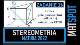 Stereometria  zadanie maturalne [upl. by Naujd499]