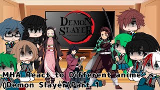 MHA React to Different Anime’sDemon Slayer Part 1read pinned comment [upl. by Hooke]