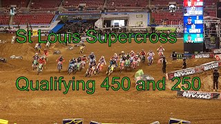 St Louis Supercross Qualifying 2 450 and 250 [upl. by Eciryt]