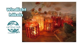 Windlicht quotCOLOSSEUMquot Häkelanleitung  super einfach Upcycling [upl. by Cichocki446]