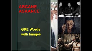 ARCANE Meaning  ASKANCE Meaning  confusing GRE words with images  gre vocabulary [upl. by Randolf]