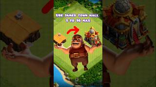 Town Hall 1 To 16 Max Use JamesClash Of Clan [upl. by Attolrac]