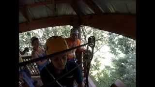 Caveman Zip Line GoPro View Meramec Caverns 083114 [upl. by Parrie]