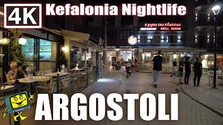 Argostoli  Kefalonia  Greece  Nightlife Walk 4K [upl. by Ettenirt974]