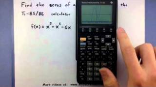 PreCalculus  Find the zeros of a function using the TI8586 calculator [upl. by Nurse]