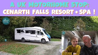 A UK Motorhome Site The beautiful Cenarth Falls Resort in Wales [upl. by Ainesey]