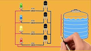 Water level indicator with bc547 transistor  Showrob Electronics Project diy electronics project [upl. by Ezar175]