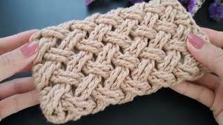 DIY Crochet Phone Bag Tutorial  Celtic Weave Stitch [upl. by Aisiram]