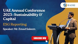 ESG Reporting  Sustainability amp Capital  UAE Annual Conference 2023 [upl. by Elvera110]