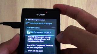 Sony Xperia E How to EnableDisable USB Tethering [upl. by Kalagher]