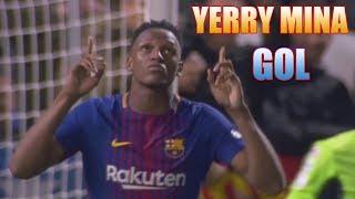 Primer GOL de YERRY MINA con el BARÇA 07032018 [upl. by Shaeffer]