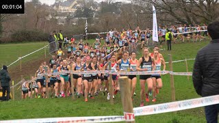 Quart de final des championnats de cross femmes à Pontchâteau 2024 [upl. by Normalie]