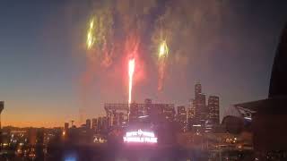 Seattle Mariners American independence day fireworks and cell phone light show 2024 [upl. by Deedahs]