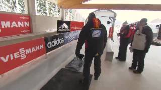 La Plagne WC Mens Skeleton Heat 2 December 14 2012 [upl. by Louanna]