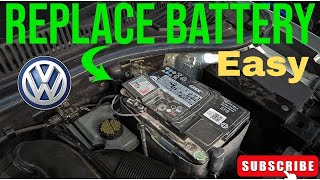 how to replace volkswagen battery 🔋 non starting car battery replacement Volkswagen [upl. by Verine946]