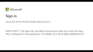 How to fix the reply URL mismatch error in Entra ID  Microsoft Identity Platform [upl. by Aiuqal817]