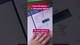 Unsere Einnahmen im November einnahmen ausgaben budget geld budgeting [upl. by Minta367]