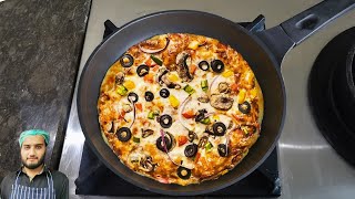 Pizza in nonstick pan without oven [upl. by Harty]