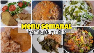 Menú Semanal 🤤 7 Menús deliciosos para toda tu semana👌✅️💰😉 [upl. by Ariet]