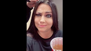 Evanescence on TikTok  Amy Lee Making An Iced Toddy Drink 09162022 [upl. by Alioz]