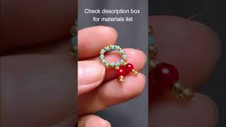 1 minute how to make beaded earrings making earrings with pearl amp bicone [upl. by Lleruj930]