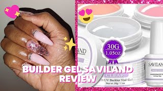 Saviland Builder Gel Nails Kit Review Amazon [upl. by Aihsenet]