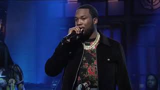 Meek Mill quotGoing Badquot and quotUptown Vibesquot SNL Performance [upl. by Atnwahs]