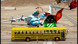 Plane Crashes With Dummies 💥 Emergency Landing On The Road №7  BeamNg Drive [upl. by Groh]