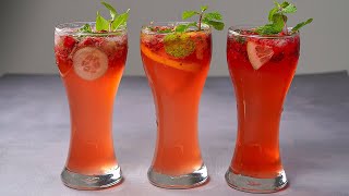 3 Easy Strawberry Mocktail  Easy Summer Drinks Recipe  Yummy [upl. by Cony]