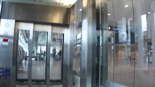 HUGE DroletKone Hydraulic Elevator with 3 speed door at Trudeau Airport in Montreal [upl. by Gerard]