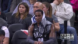 Rondae HollisJefferson Sits Away From Brooklyn Nets Bench For No Apparent Reason [upl. by Tegirb]