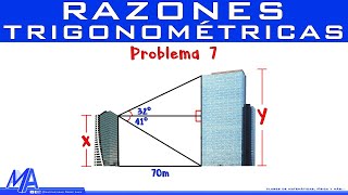 Razones trigonométricas  Solución de problemas  Ejemplo 7 [upl. by Bruyn]