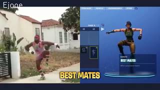 Fortnite Season 3  Dances In Real Life VS All Dances NEW Ft The Robot Take the L [upl. by Idnam409]