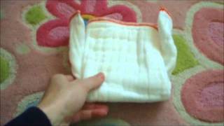 Newborn Prefold  Green Mountain Diapers Orange Edge [upl. by Aisset]