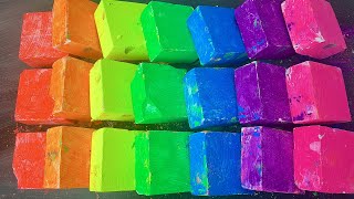 21 Blocks of crunchy Rainbow soft gym chalk  Satisfying ASMR [upl. by Lledra]