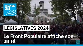 Législatives 2024  le Front Populaire affiche son unité • FRANCE 24 [upl. by Ardnossac]