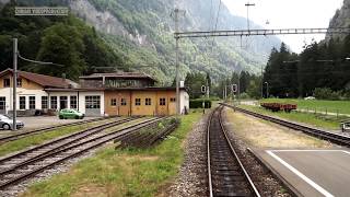 Berner Oberland Bahn BOB Führerstandsmitfahrt im Sommer 2015 [upl. by Toscano]